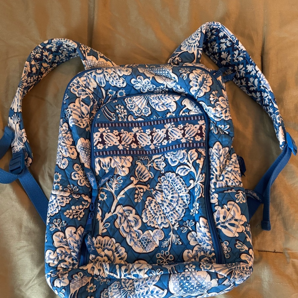 Vera Bradley Blue and White Floral Backpack